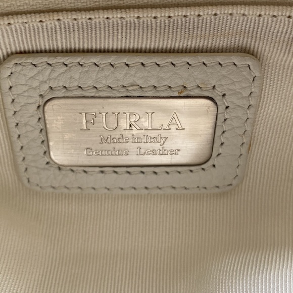 Furla beige cream leather satchel - Picture 7 of 10